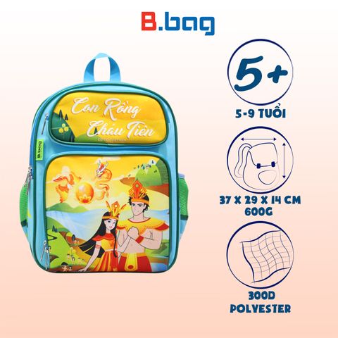 Balo cấp 1 Fairy Tale - Con Rồng cháu Tiên Màu xanh nhạt B-12-097