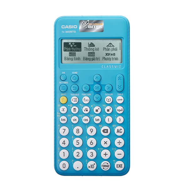 Máy tính Casio Fx-880BTG màu xanh