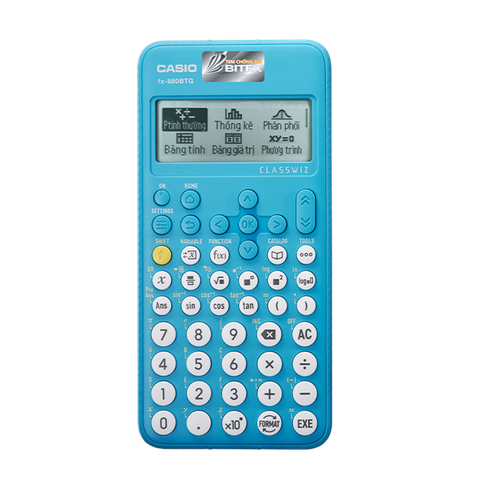 Máy tính Casio Fx-880BTG màu xanh