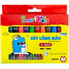 Bút Lông Màu 2 Đầu Rửa Được - Smart Kids WM06