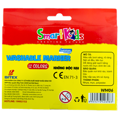 Bút Lông Màu 2 Đầu Rửa Được - Smart Kids WM06