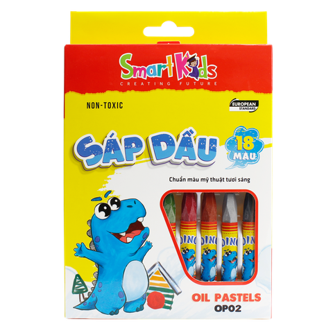 Sáp dầu Dino OP02 18 màu/hộp