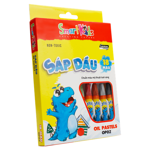 Sáp dầu Dino OP02 18 màu/hộp