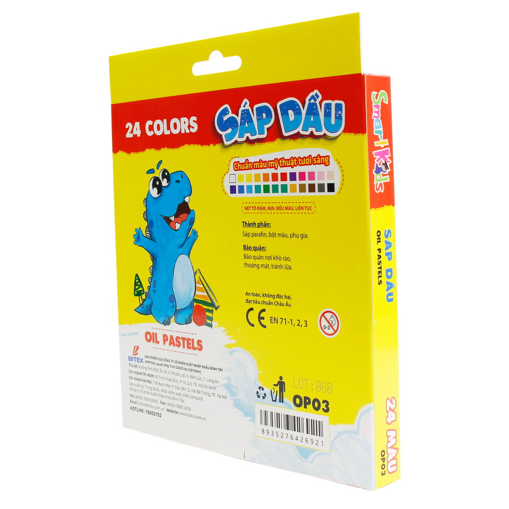 Sáp dầu Dino OP03 24 màu / hộp