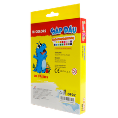 Sáp dầu Dino OP02 18 màu/hộp