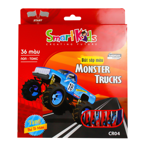 Sáp màu Gift Monster Truck CR04 (36 màu/hộp)