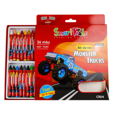 Sáp màu Gift Monster Truck CR04 (36 màu/hộp)