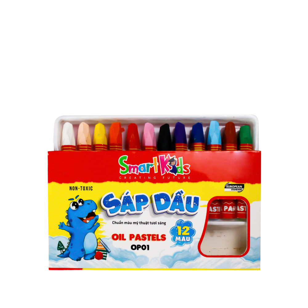 Sáp dầu Dino OP01 12 màu hộp