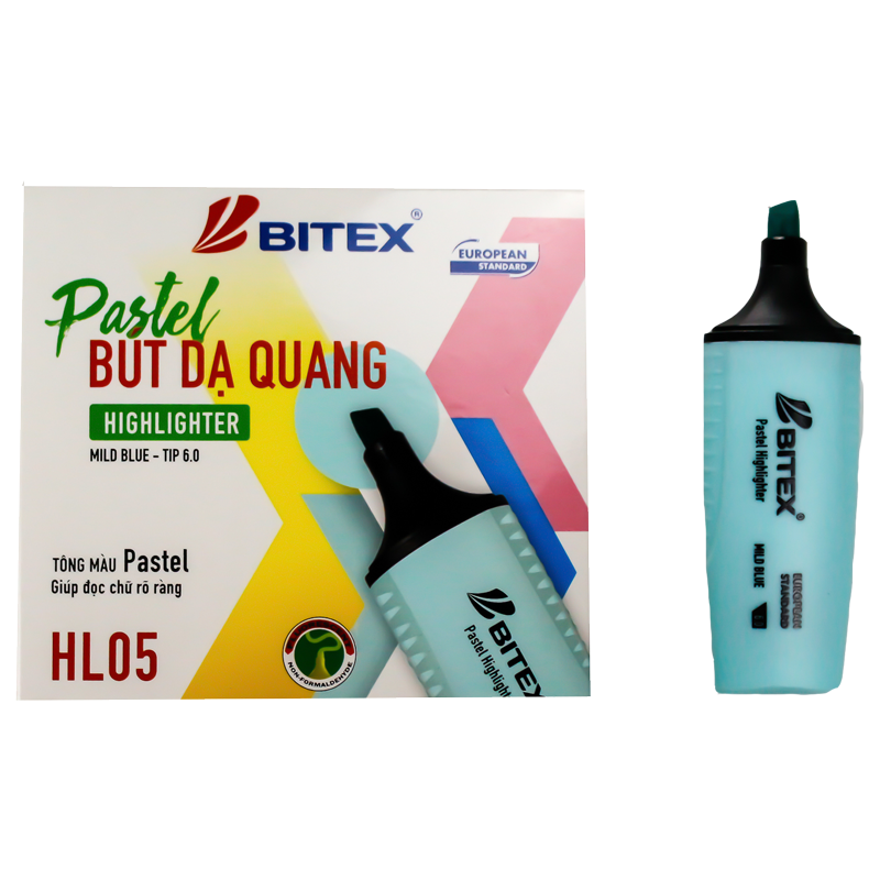 Bút dạ quang PASTEL Mực Xanh Dương HL05  (1 cây)