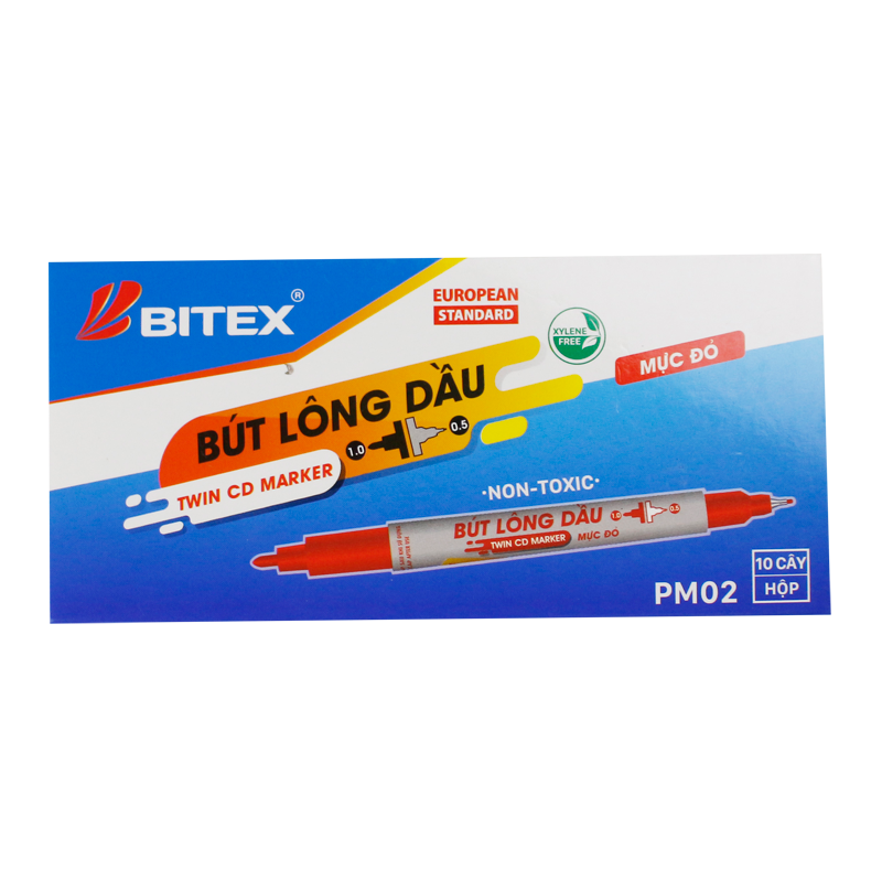 Bút lông dầu mực đỏ PM02