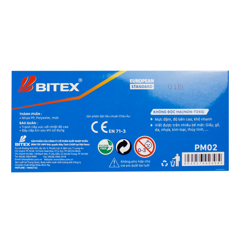 Bút lông dầu mực xanh PM02