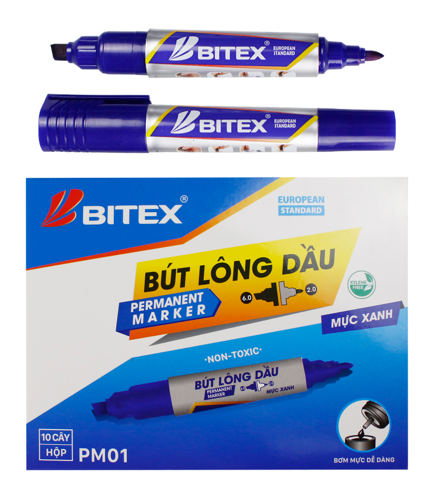 Bút lông dầu mực xanh PM01