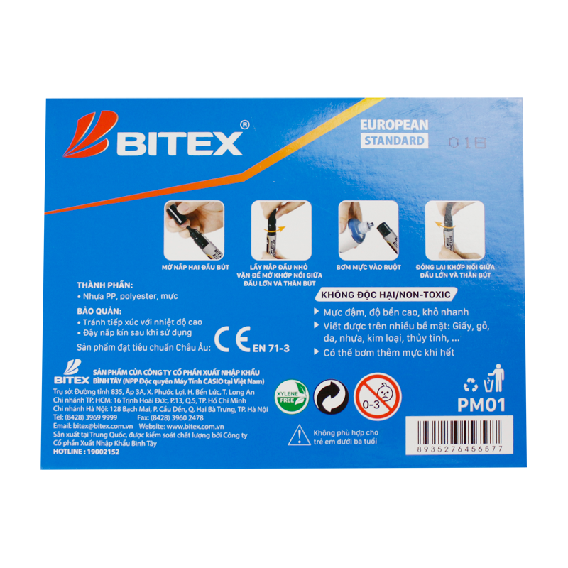 Bút lông dầu mực đen PM01