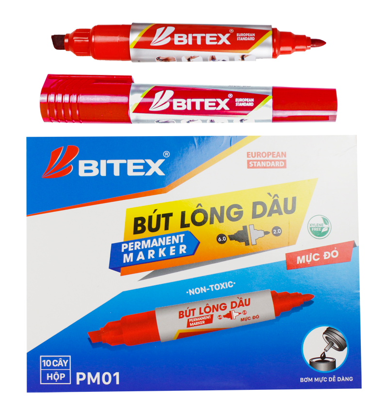 Bút lông dầu mực đỏ PM01