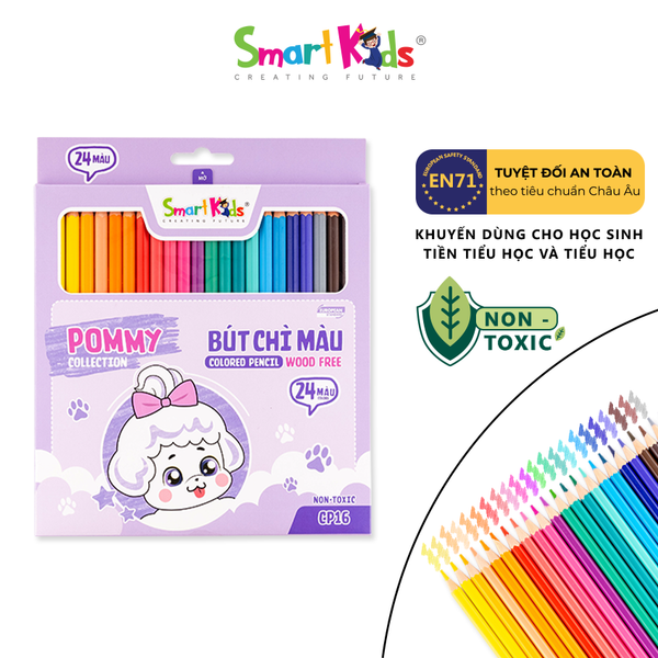 Bút chì màu Pommy Collection CP14/ CP15/CP16 SmartKids12/18/24 màu dành cho bé