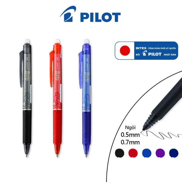Bút xóa được Frixion ball Clicker mực đen BLRT-FR7-B-ME