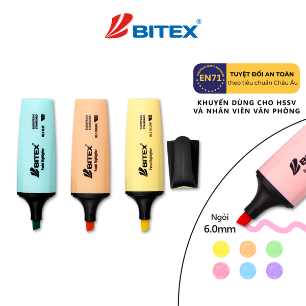 Bút dạ quang PASTEL Mực Xanh Dương HL05 (1 cây)
