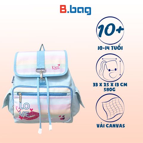 Balo cấp 2 Pastel-love B-12-076 xanh