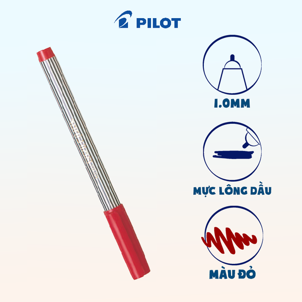 Bút ball liner mực đỏ BL-5M-R