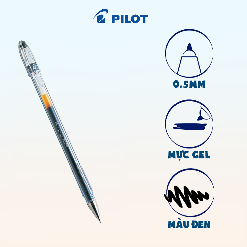 Bút gel G-1 mực đen BL-G1-5T-B (1 cây)