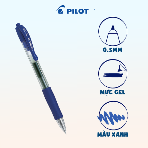 Bút gel G-2 mực xanh BL-G2-5-L