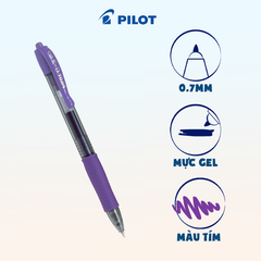 Bút gel G-2 mực tím BL-G2-7-V