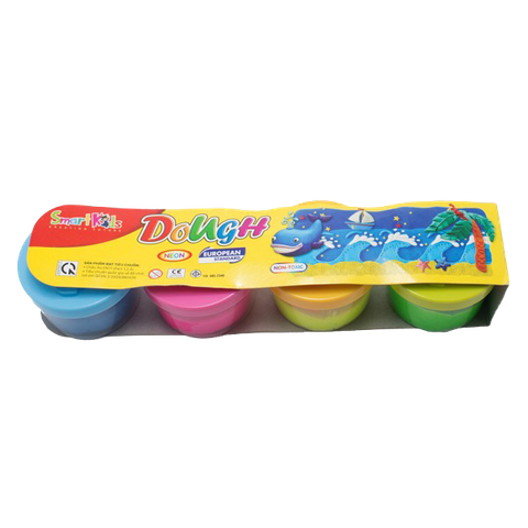 Bột nặn Dough 4 màu neon 20g có khuôn