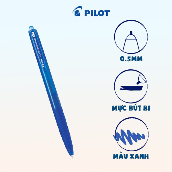 Bút bi Super Grip.G mực xanh BPGG-8R-EF-L