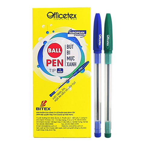 Bút bi mực xanh OT-BP001BU