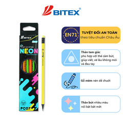 Bút chì đen 2B Neon (hộp giấy) PC07 (12 cây/hộp)