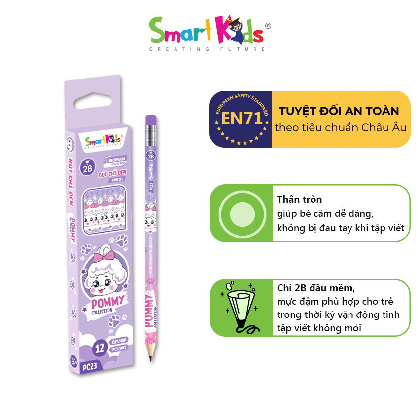 Bút chì đen Smartkids Pommy PC23