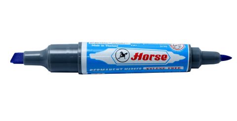 Bút lông dầu Horse 2 đầu xanh biển