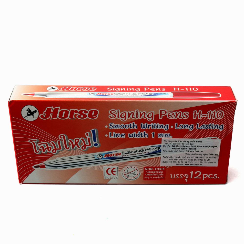 Bút lông H-110 đỏ (hộp)