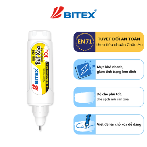 Bút xóa thân trắng 10 ml/C02 (12 cây/hộp)