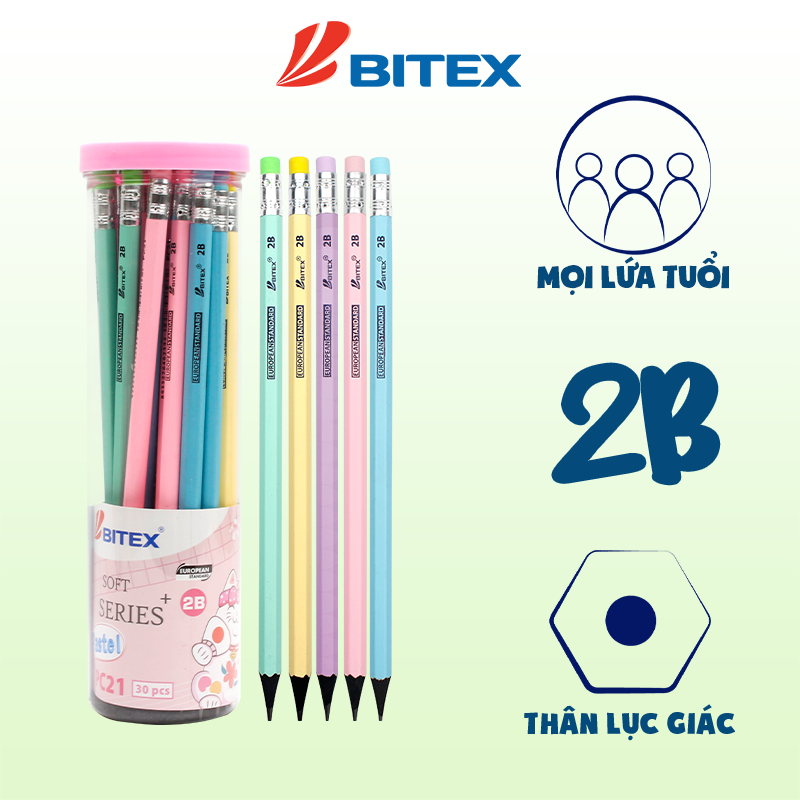 Bút chì đen 2B Pastel PC21 (1 cây)