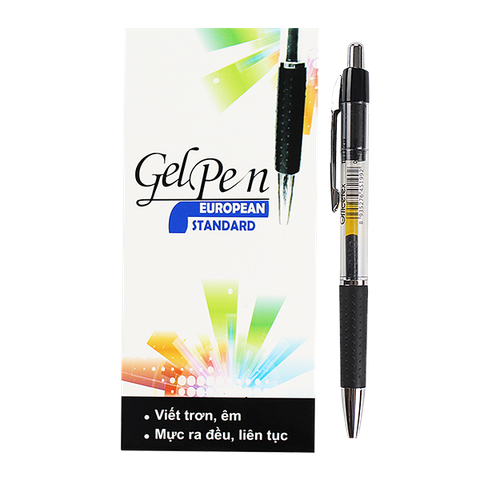 Bút gel mực đen OT-GP014BL (6 cây)