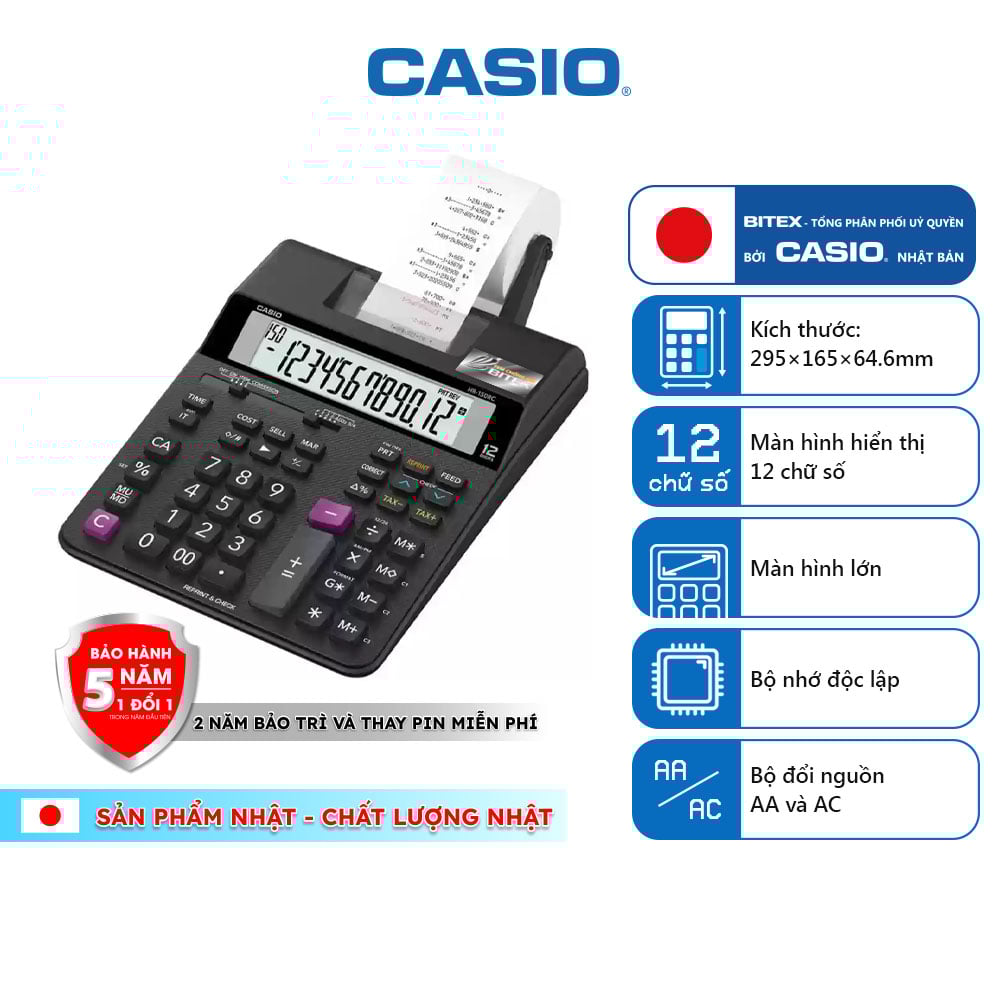 May tinh Casio HR 100RCMay tinh Casio HR 100RC BITEXSHOP