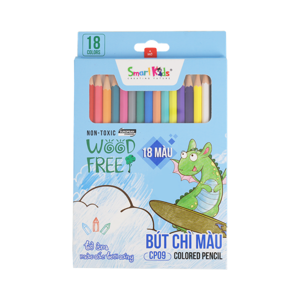Bút chì màu Wood Free CP09 (18 màu/hộp)