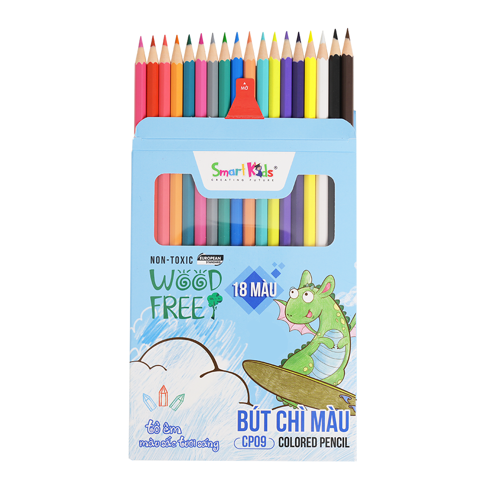 Bút chì màu Wood Free CP09 (18 màu/hộp)