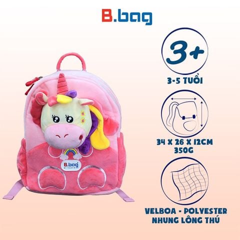 Balo mẫu giáo Cushy-Unicorn B-12-102 Hồng