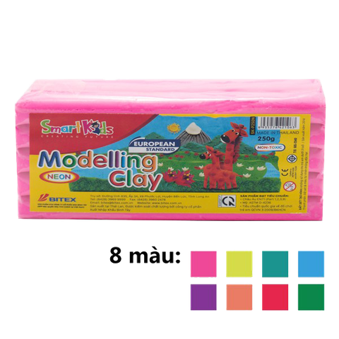 Đất nặn bọc plastic màu neon 250g SK-P250N
