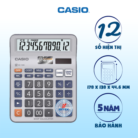 Máy tính Casio DC-12M