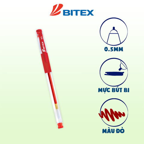 Bút Gel mực đỏ (0.5MM) G02 (20 Cây/hộp)