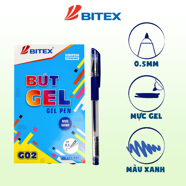 2 cây Bút Gel mực xanh (0.5MM) G02