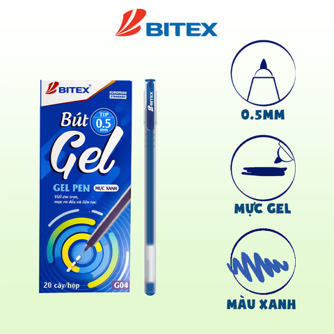 Bút gel G04 0.5mm (12 cây/hộp)