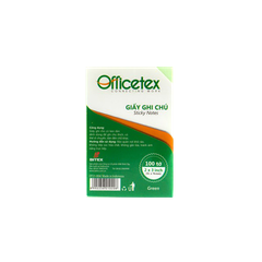 Giấy ghi chú Officetex 3 x 2 màu xanh lá