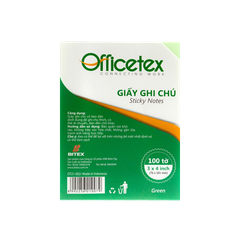 Giấy ghi chú Officetex 3 x 4 màu xanh lá