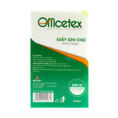 Giấy ghi chú Officetex 3 x 5 màu xanh lá