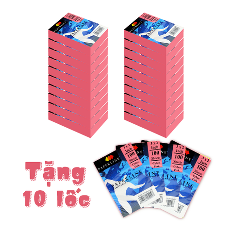 10 Sấp giấy ghi chú 3 x 2 Cyber Hồng