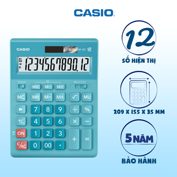 Máy tính Casio GR-12C-LB